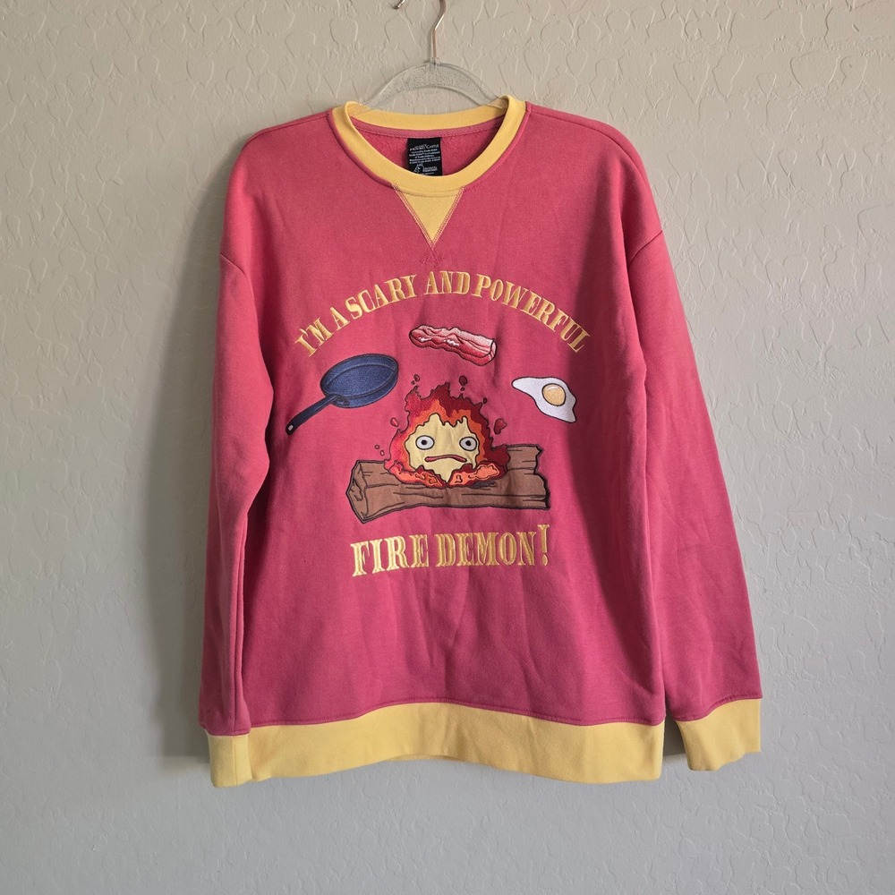 Studio Ghibli Howl's Moving Castle Calcifer Crewneck BoxLunch Small Anime